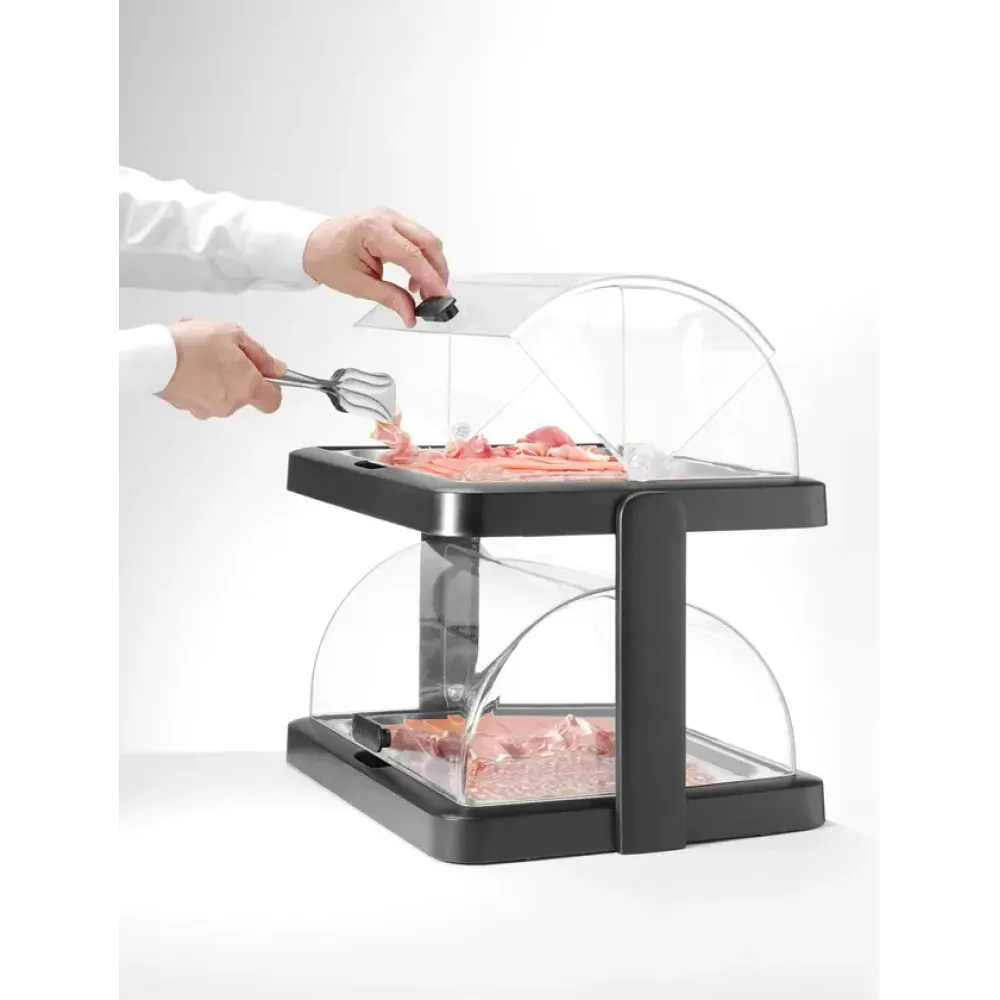 Topelt külm esitlusmarmiit musta rullkattega