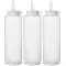 700 ml läbipaistvad kastmepudelid-dosaatorid, 3 tk