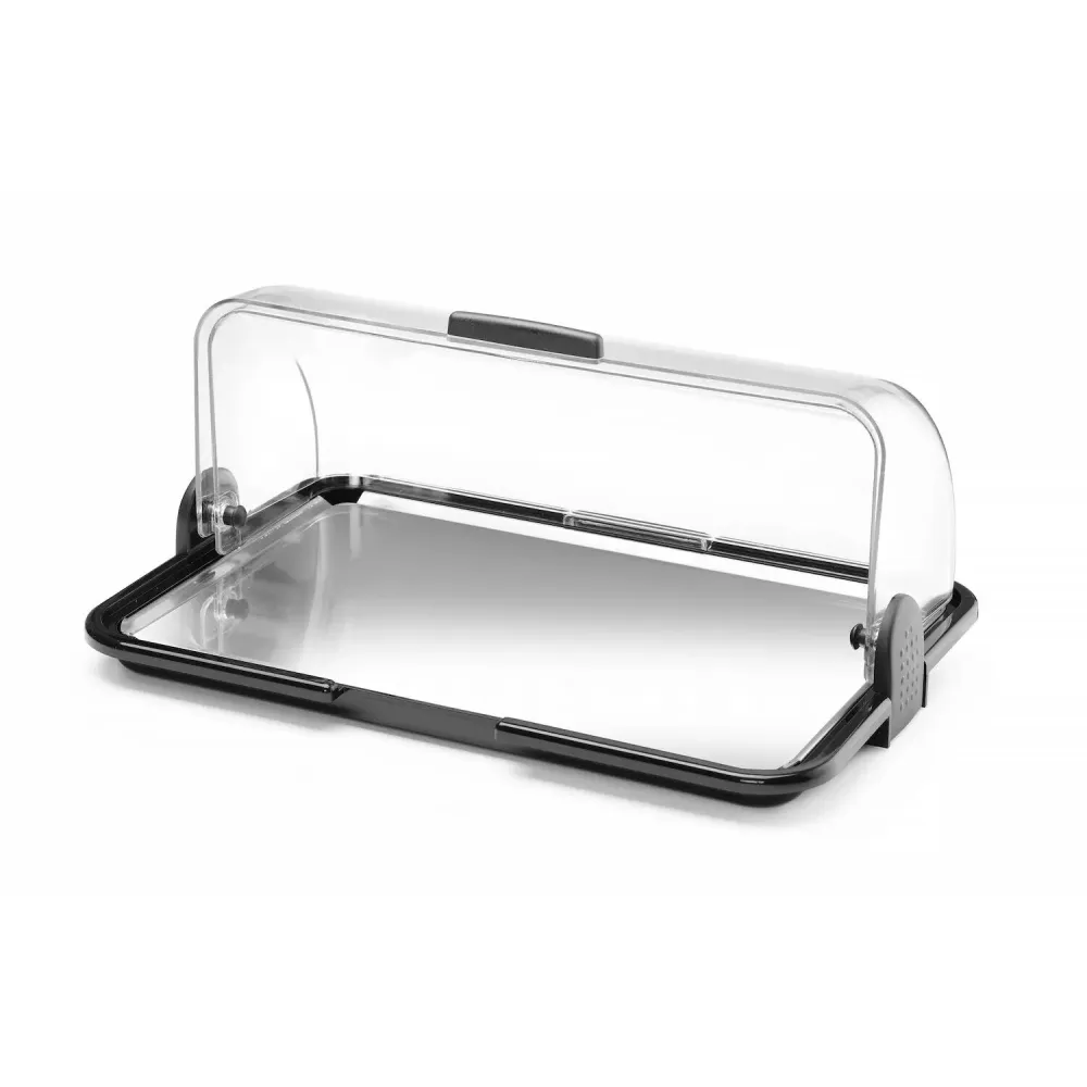 Väike rolltop-tüüpi vitriin, kahefunktsiooniline