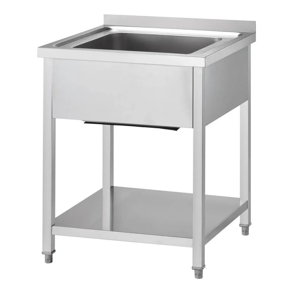 GREDIL roostevabast terasest töölaud valamu ja riiuliga 600 × 700 × 850 mm (674067)