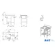 Table to dishwasher with a sink and shelf 800 (BHS-IPLO-80/70/90)
