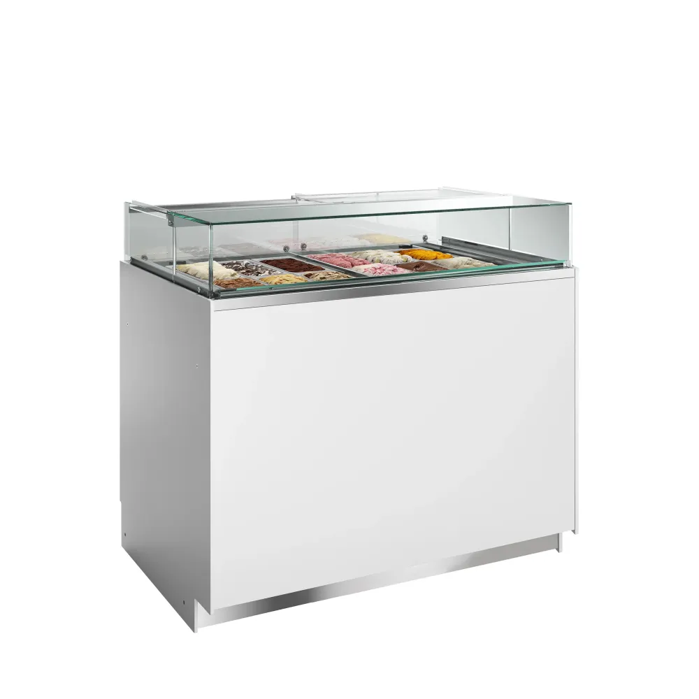 Jäätisevitrine kahe tsooniga, 224 l (DELTA NEW)