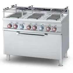 Elektripliit ahjuga, 6 ruudukujulist keeduplaati CFQ6-712ETX