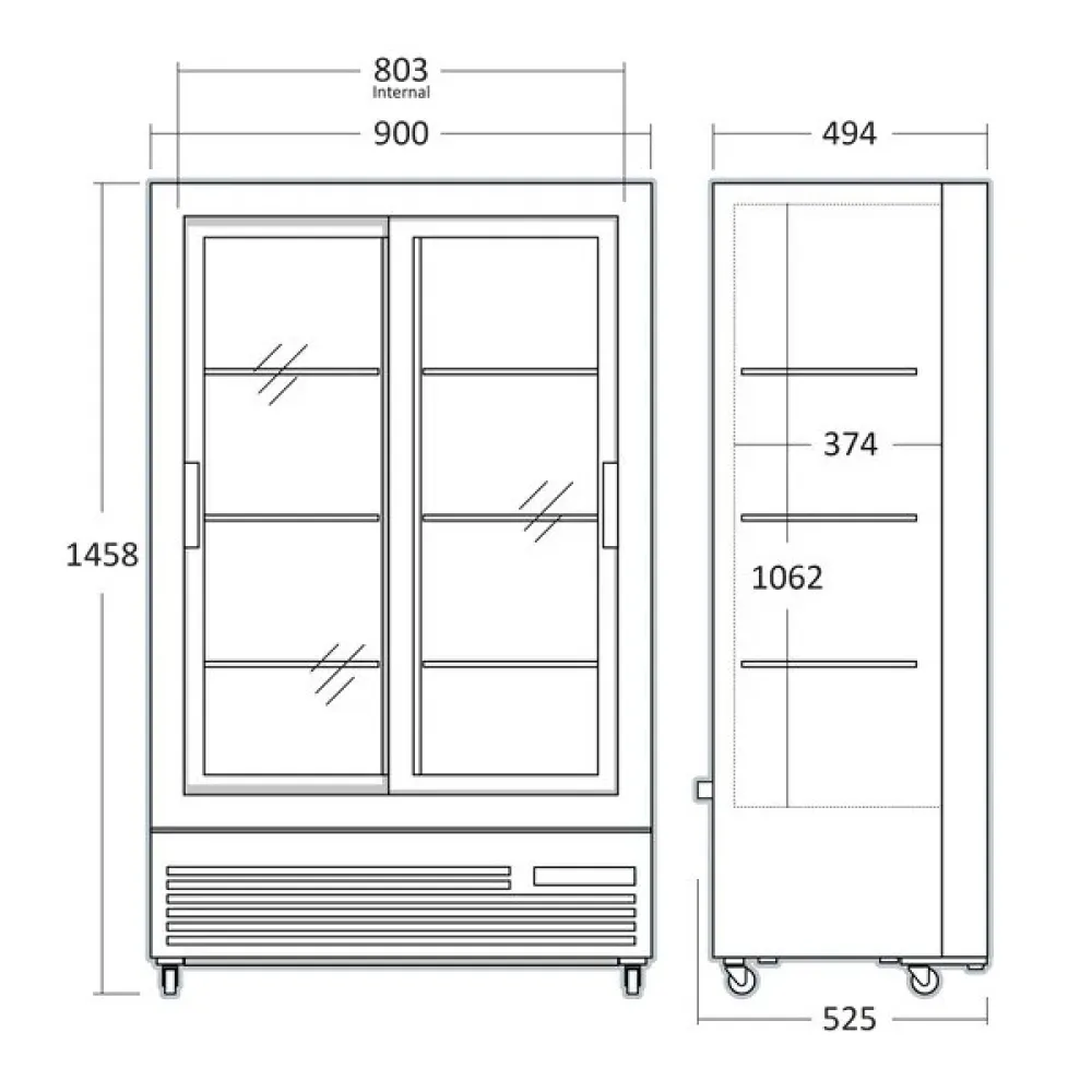 Vitriinkülmik 302L DC287SLBC (263111DC287SLBC)