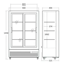 Vitriinkülmik 302L DC287SLBC
