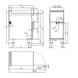 Elektriline grill riiuliga Touch Screen 70 CWK-74ETT