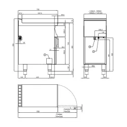 Elektriline grill riiuliga Touch Screen 70 CWK-78ETT