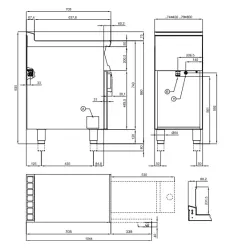 Elektriline fritüür koos neutraalse kapiga 18L Touch Screen 70 F18-74ETT