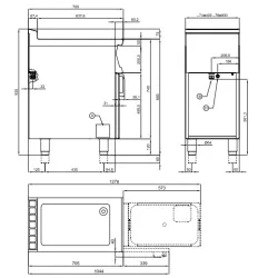 Elektriline multifunktsionaalne fikseeritud hautamispann Touch Screen 70 BRF-74ETT