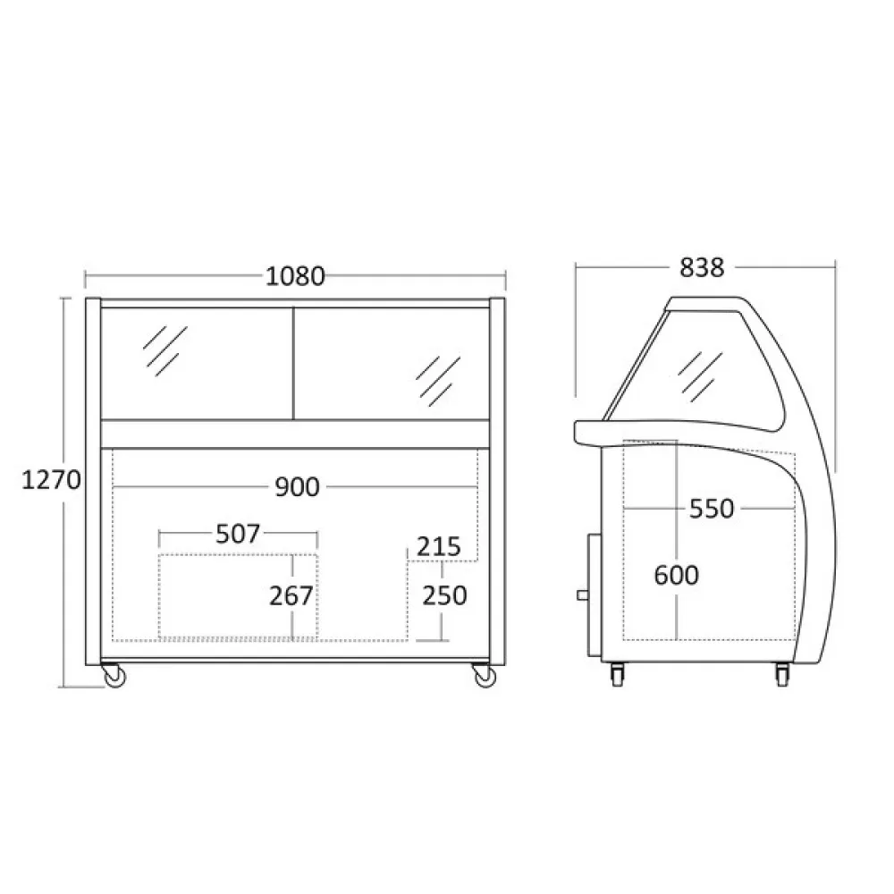 Jäätisevitriin 300 L SIC6WBL (23424510000SIC6WBL)