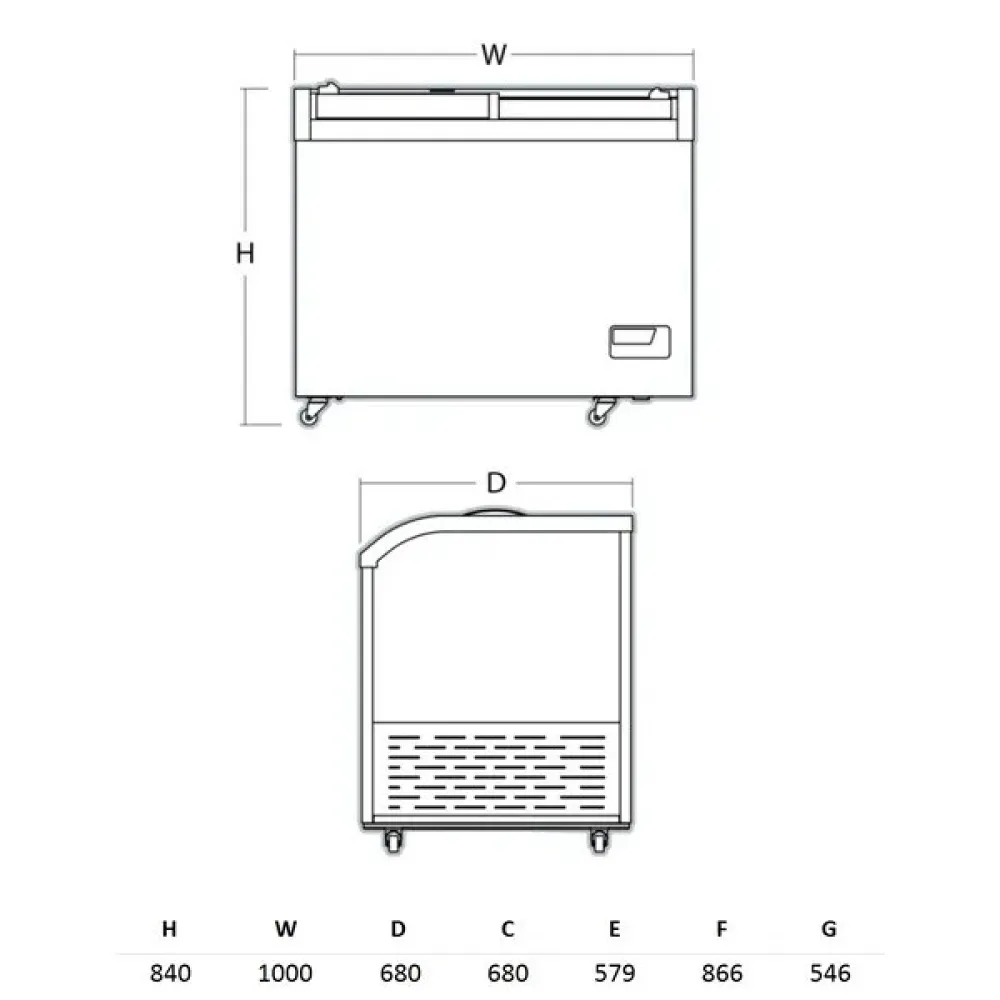 Kaupluse külmvitriin/sügavkülmik 292 L SIF300GC (224244SIF300GC)