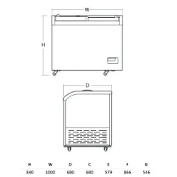 Kaupluse külmvitriin/sügavkülmik 292 L SIF300GC