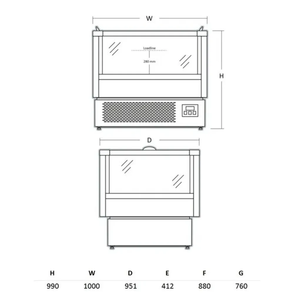 Impulss-sügavkülmvitriin 230 L IMC1000BD (673113IMC1000BD)