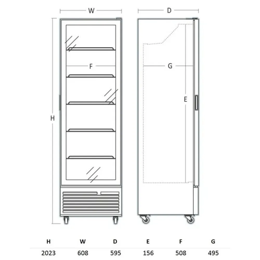 Külmvitriin 361 L DC426BGD (263111DC426BGD)