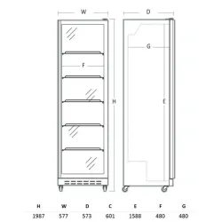 Külmvitriin 392 L DC430BD