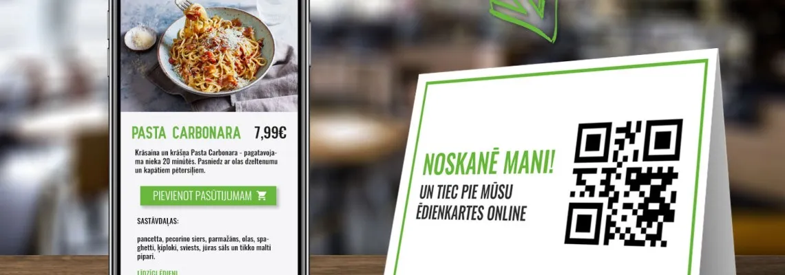 Menus du restaurant avec code QR