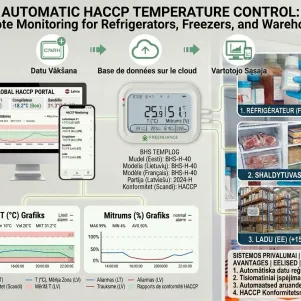 Automaatne temperatuurikontroll HACCP-i nõuete täitmiseks: külmikute, sügavkülmikute ja laoruumide kaugseire