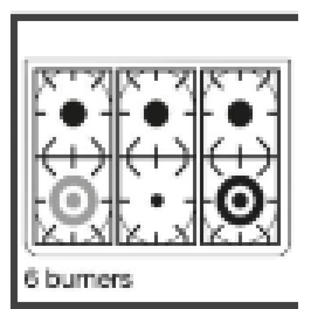 Cuisinière Majestic M09N avec 6 brûleurs