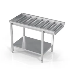 Ritinėlių stalas su lentyna 800