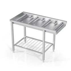 Table avec des petits et gros rouleaux 800