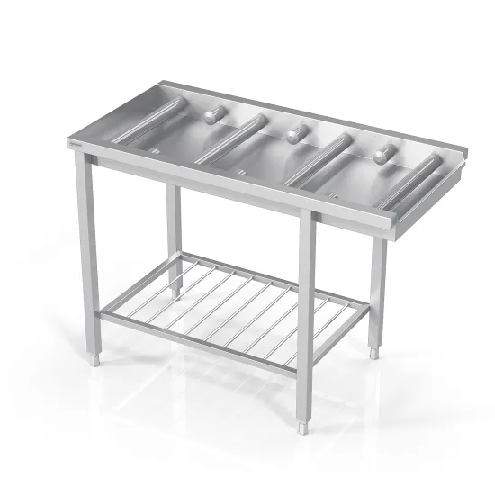 Stalas su grotelia dedeli / maži ritiniai