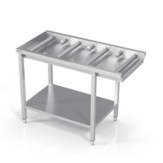 Stalas su lentyna dideli / maži ritiniai