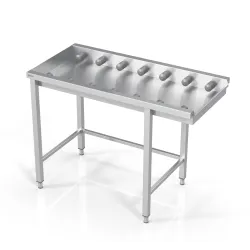 Table avec des petits rouleaux 800