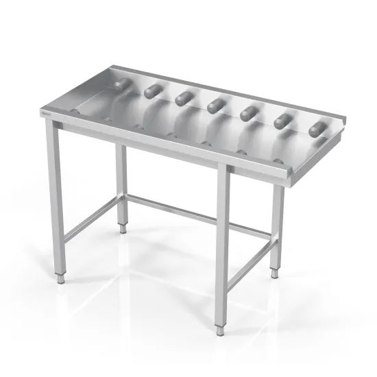 Stalas be lentynos maži ritiniai