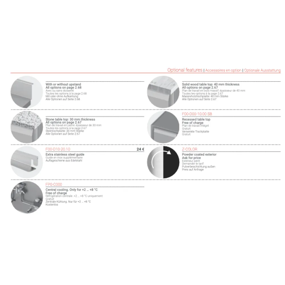 Professionaalne kondiitrite jahutuslaud P307