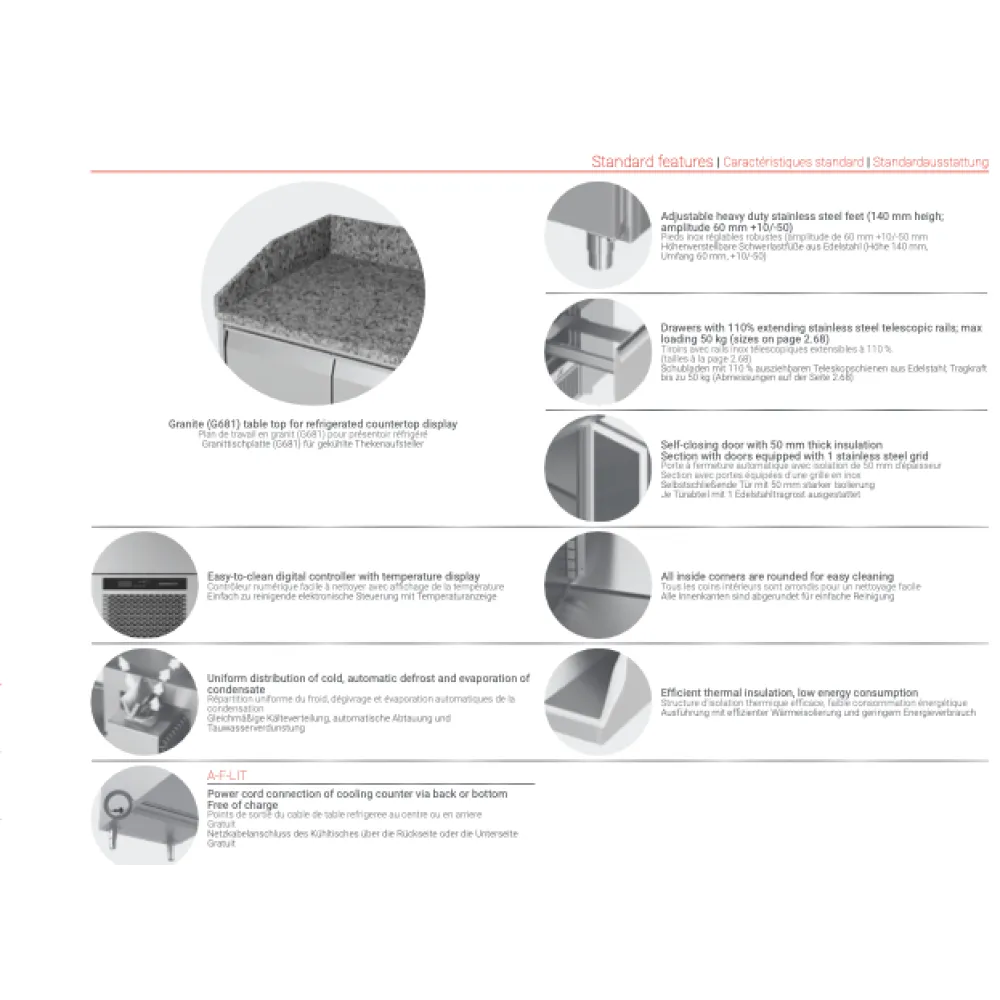 Graniidist Külmlaud P404 - Parim valik professionaalsetele köökidele