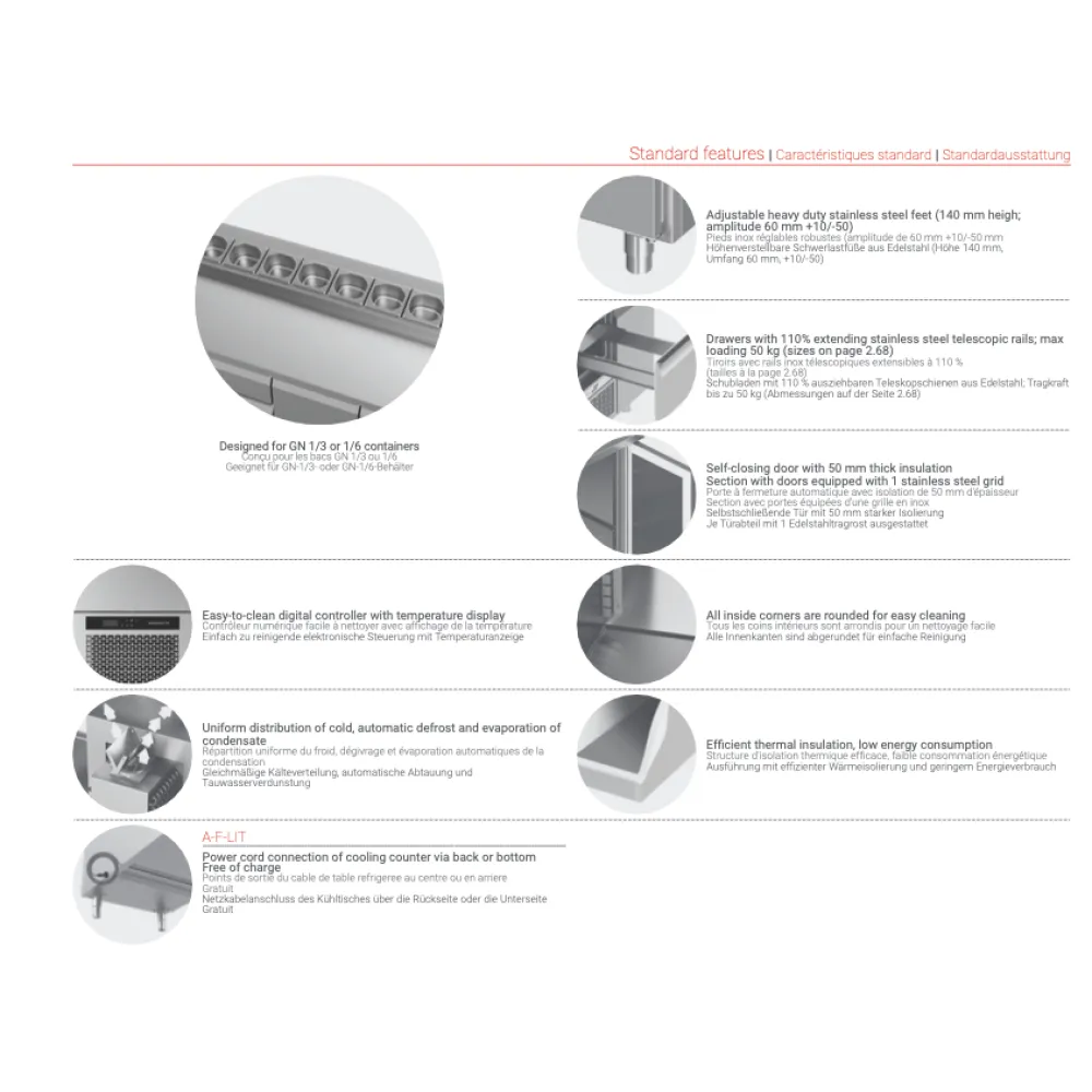 Saladette letik P101 - 940 mm