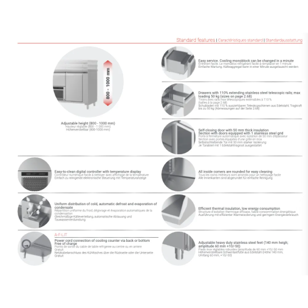 P303 Jahutusletiga Tõstevõimekusega Laua 1920 mm