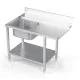 Table to dishwasher with a sink and shelf 900 (BHS-IPLO-90/70/90)