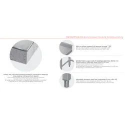 Work table with stainless steel surface and frame 400