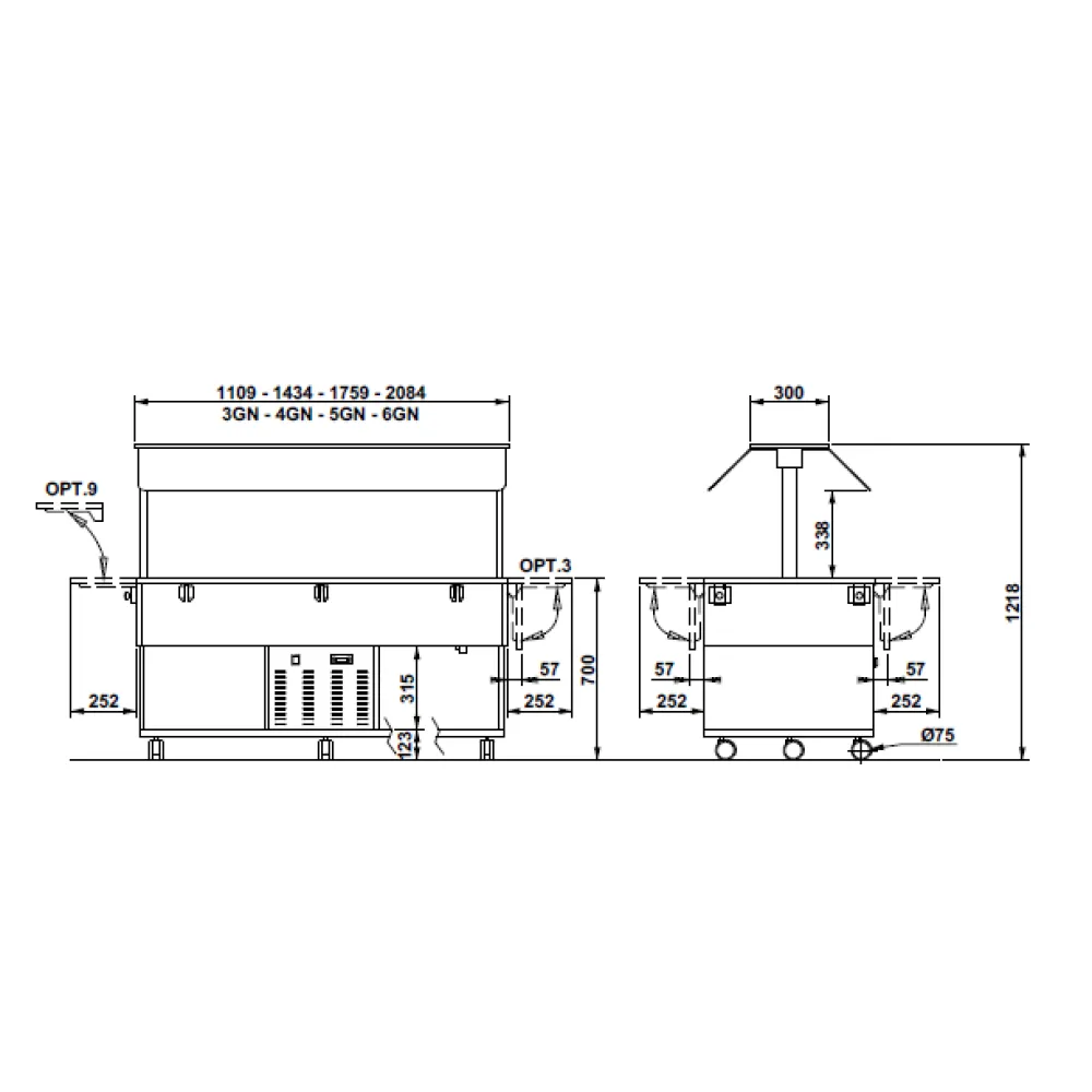 REFRIGERATED BUFFET HAPPY 4R