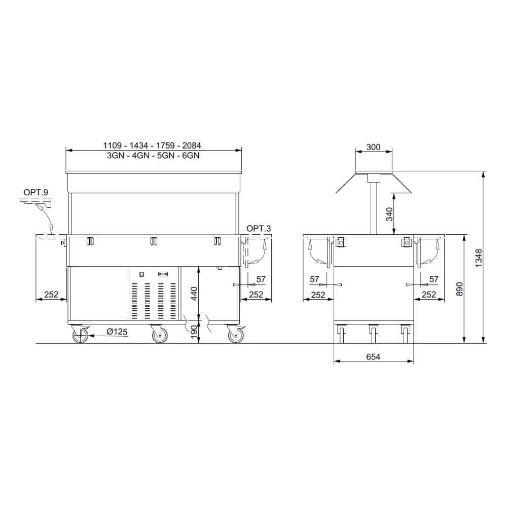 BUFFET RÉFRIGÉRÉ HEKO 3R