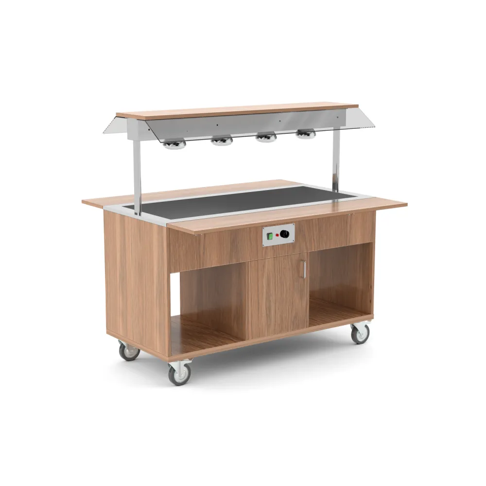 Buffet Chaud HEKO 4 GN avec Protection en Plexiglass