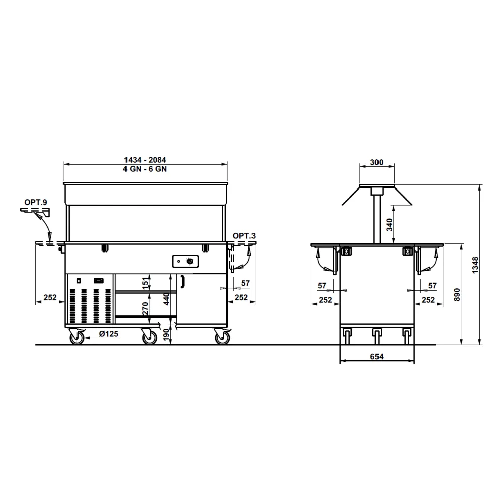 ХОЛОДНЫЙ/ГОРЯЧИЙ БУФЕТ HEKO 4 MIX