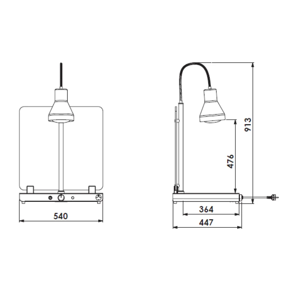 ŠILDYMO PAVIRŠIUS SU LANKSČIA INFRARAUDONA LEMPA HELIOS 1/1 FLEX P2