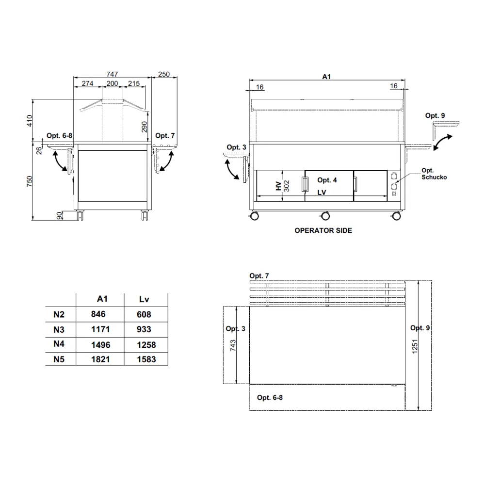 Vaikų neutralus bufetas KIDS 4N