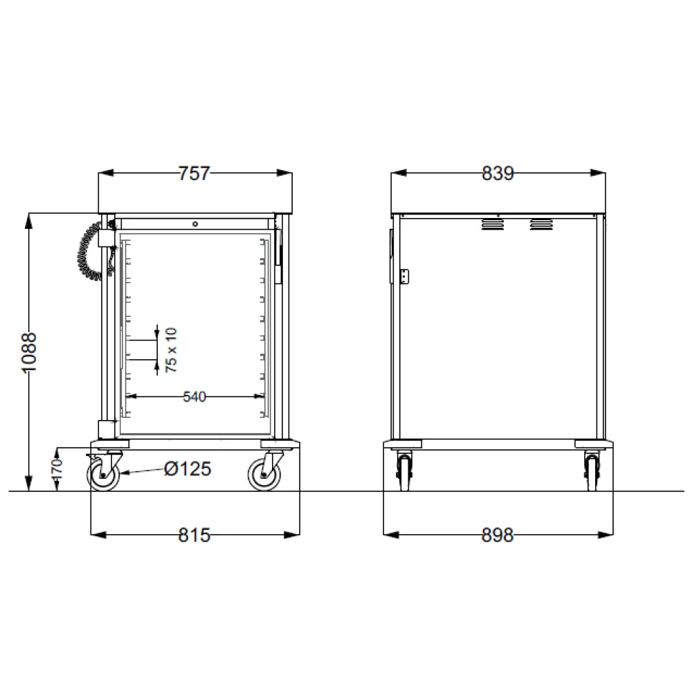 Тележка NEUTROVEGA 2 SH C10