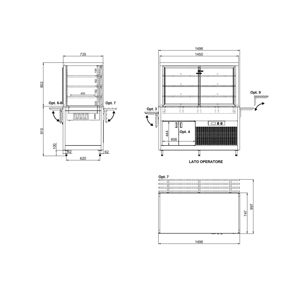Холодильная витрина OMNIA с вентилятором