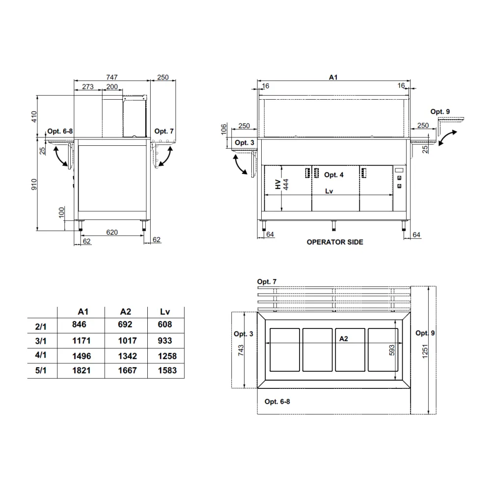 Omnia Heat-Enhanced Buffet with Tempered Glass