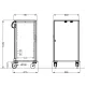 Тепловой шкаф из нержавеющей стали на колесах THERMOVEGA 2 C16