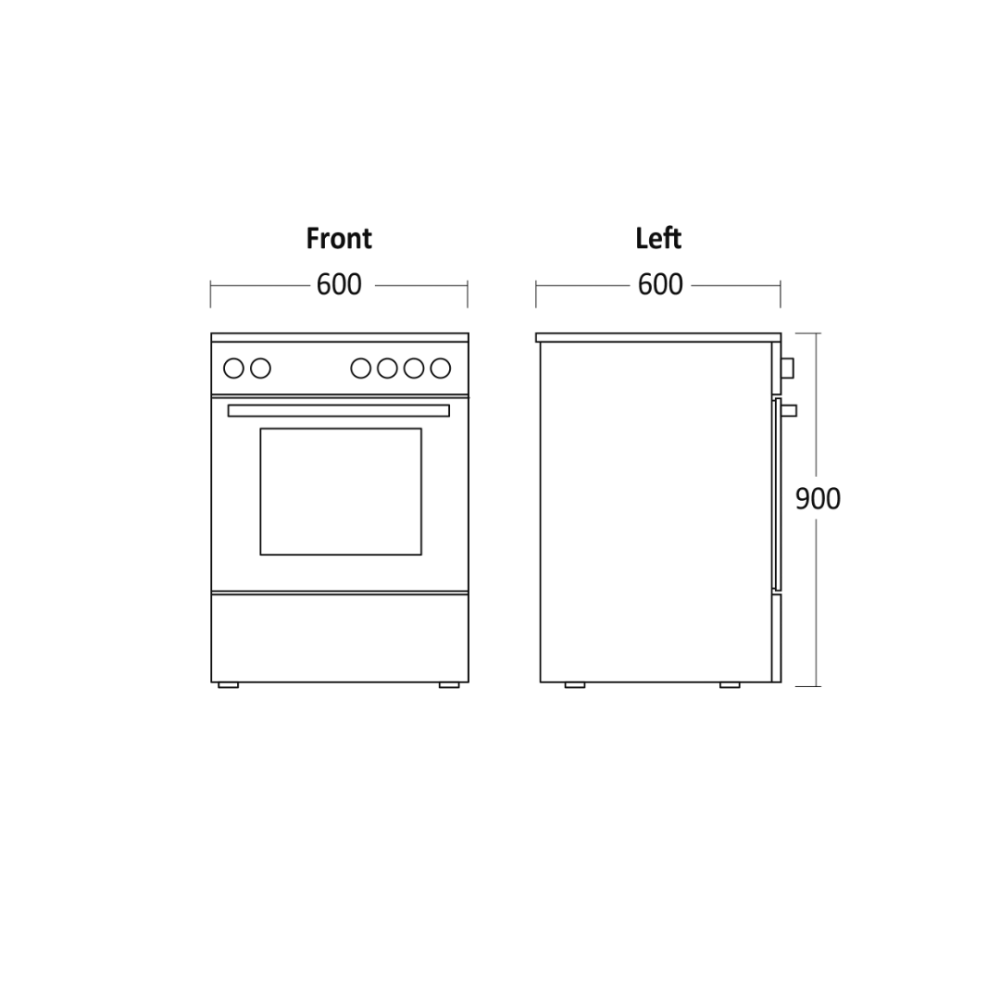 Daudzfunkcionālā elektriskā plīts FCC800W ar cepeškrāsni