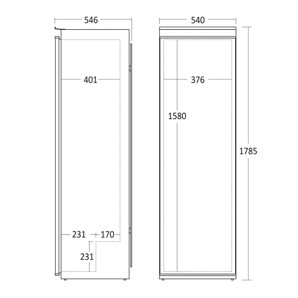 Sisseehitatud külmik BIK 343 W