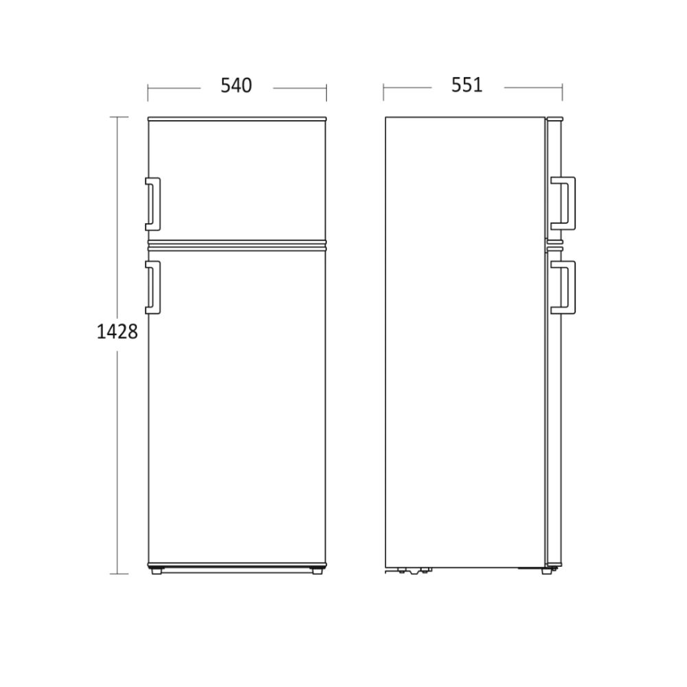 Kaheukseline külmkapp SKF 221 W
