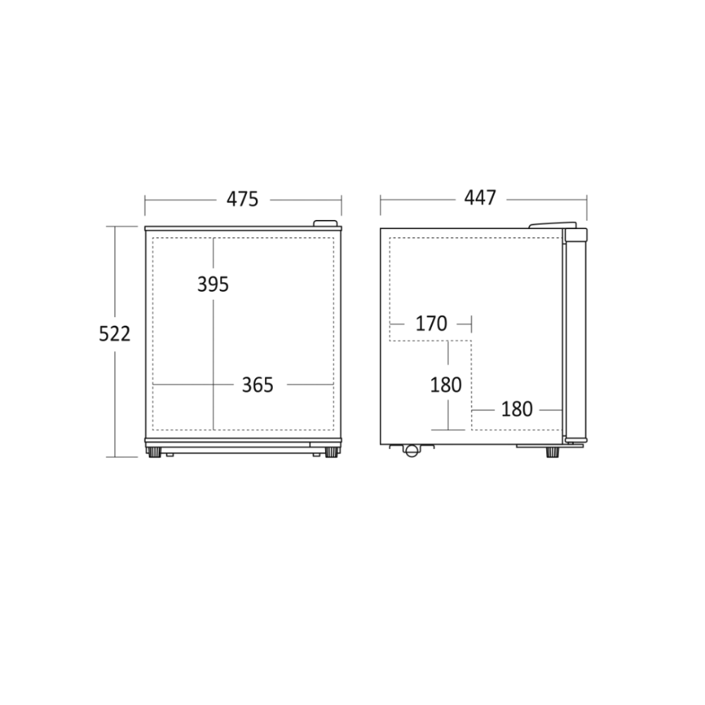 Sügavkülmik SFS 56 W - Kompakt 39-liitrine lahendus