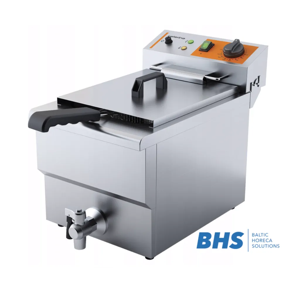 Aukštos kokybės elektrinė gruzdintuvė su čiaupu, 8 litrai