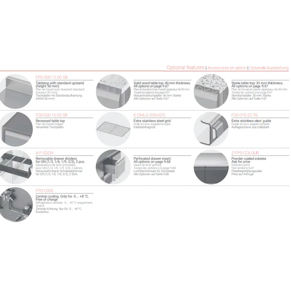 Tõstemehhanismiga külmutuslaud P111 - Eriline lahendus professionaalsete köökide jaoks